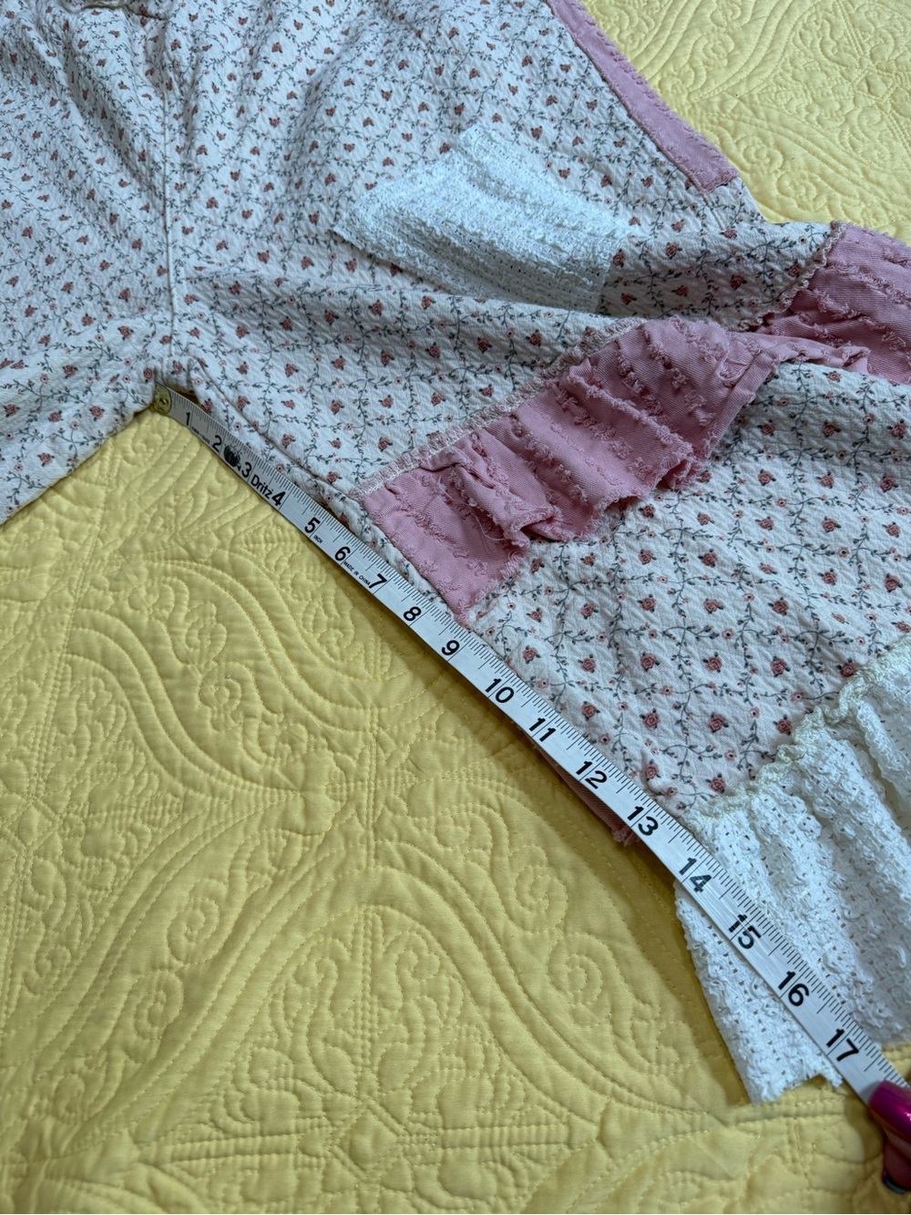 H014 New POL L 17-21 Cream Culotte Pants with Pink Patch Pockets - Picture 11 of 13